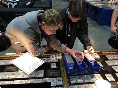 Young Numismatists at the Set Registry booth