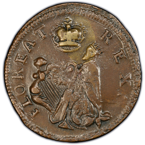 Obverse of New Jersey "St. Patrick" Farthing