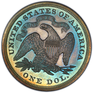 Reverse of Seated Liberty Silver Dollar
