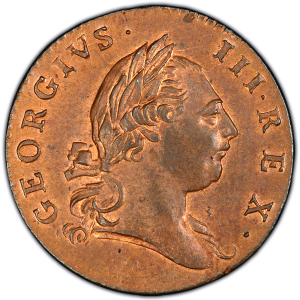 Obverse of 1773 Halfpenny