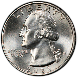 2021-D Washington Crossing the Delaware Quarter Obverse
