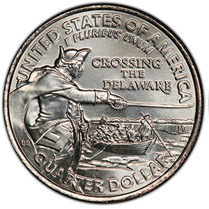 2021-D Washington Crossing the Delaware Quarter Reverse