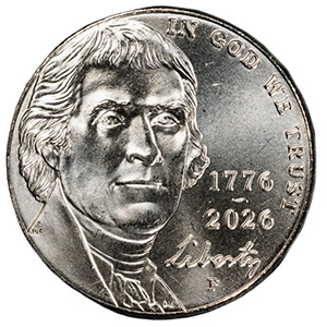 2026-P Semiquincentennial Nickel Obverse