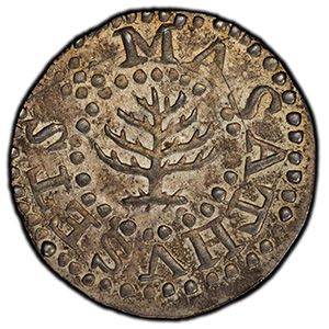 "1652" AR 3P Pine Tree Wyatt Copy Obverse