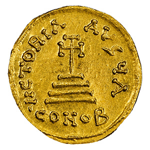 AD 626-29 AV Solidus Heraclius & Heraclius Constantine Constantinople, SB-746 reverse