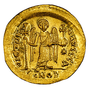 AD 519-527 AV Solidus Justin I Constantinople, SB-56 reverse